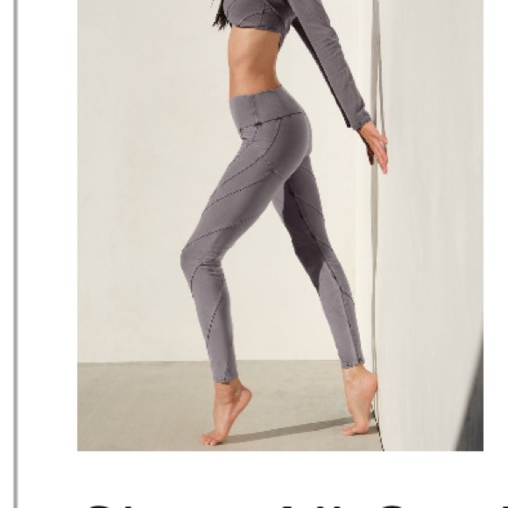 ALO Yoga Alosoft Washed Cool Grey High-Waist Sunray Leggings